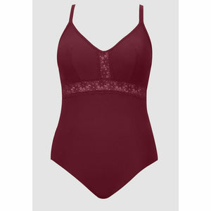 Brigitte Low Back One Piece Swimsuit with Lace - Style Gallery