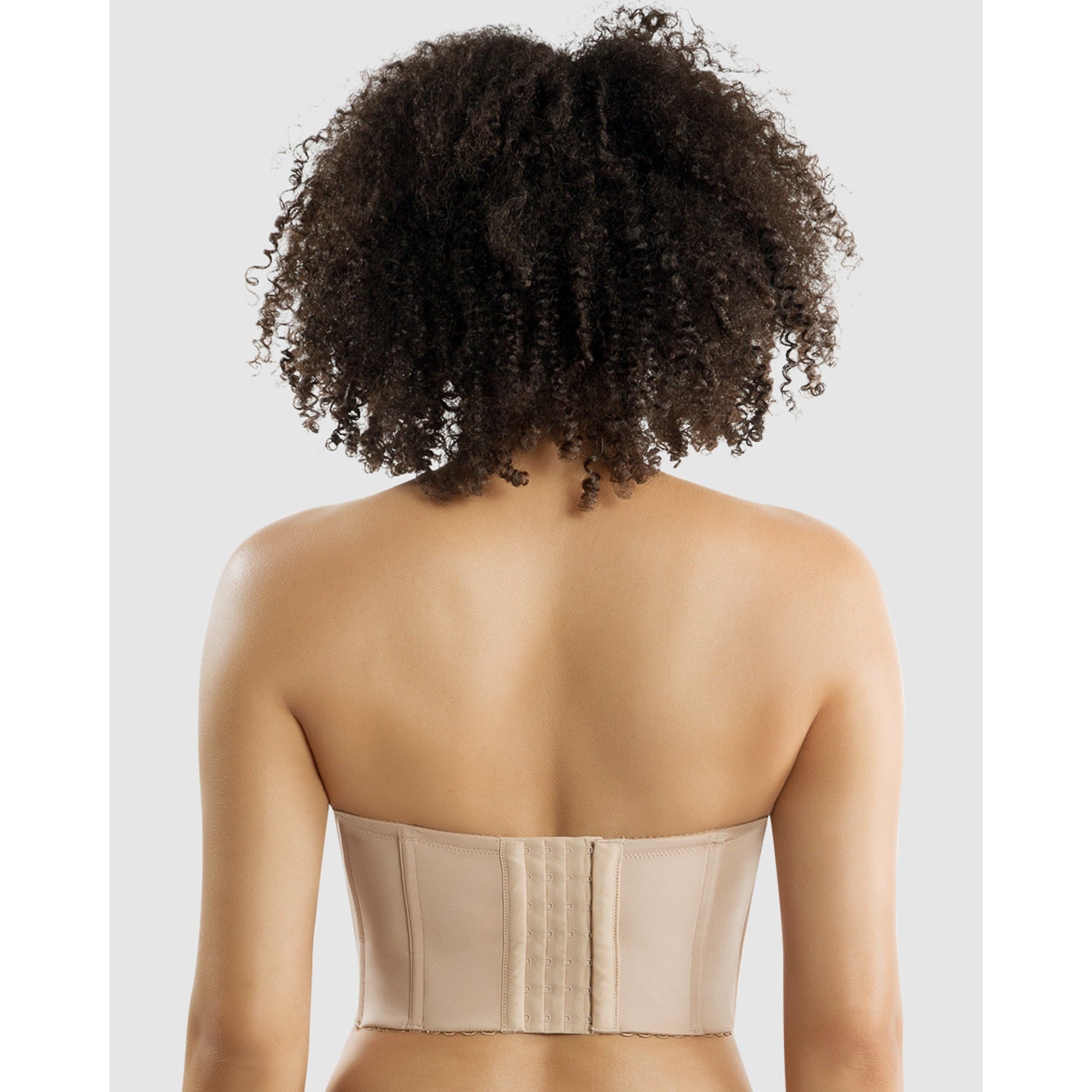 PARFAIT Elissa Women's Full Figure Strapless Bustier Bra - Longline, Seamless, Pearl White, Size 32D (UK Sizing)