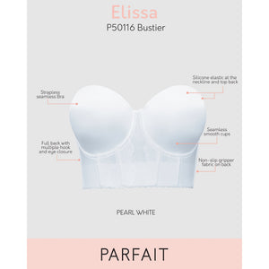 Parfait Elissa Longline Bra 42C Black - Underwire Support Bra With Hook Closure