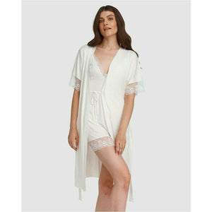 Lace Trim Robe - Style Gallery